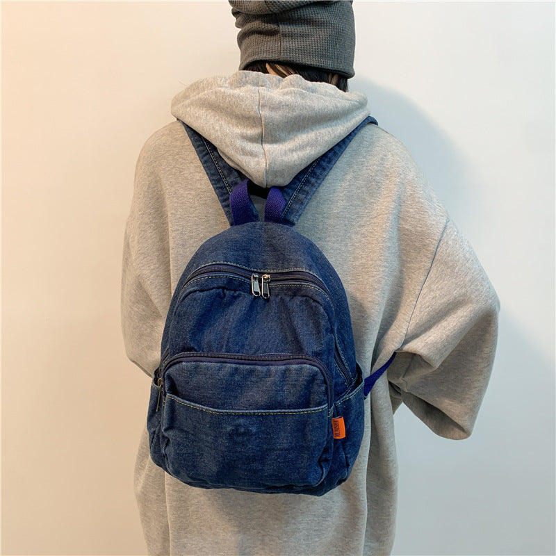 Wholesale Retro Denim Casual Backpack